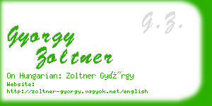 gyorgy zoltner business card